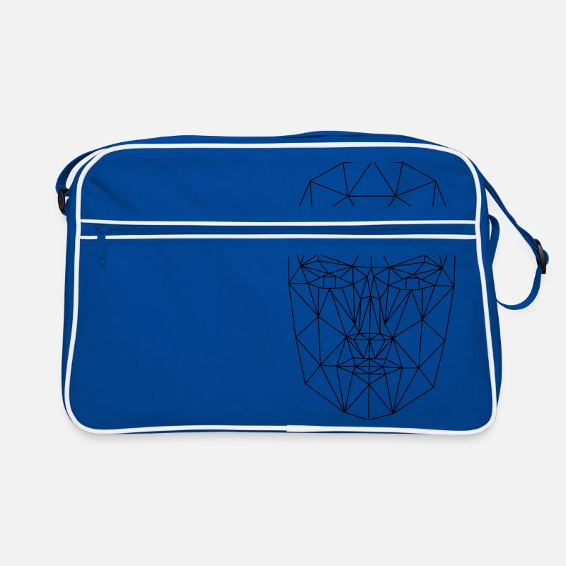 wireframe Visage abstrait Sac Retro