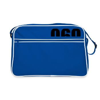 069 Frankfurt Der große Frankfurt Shirt Shop #FFM - Retro Tasche - Blau/Weiß - Vorne