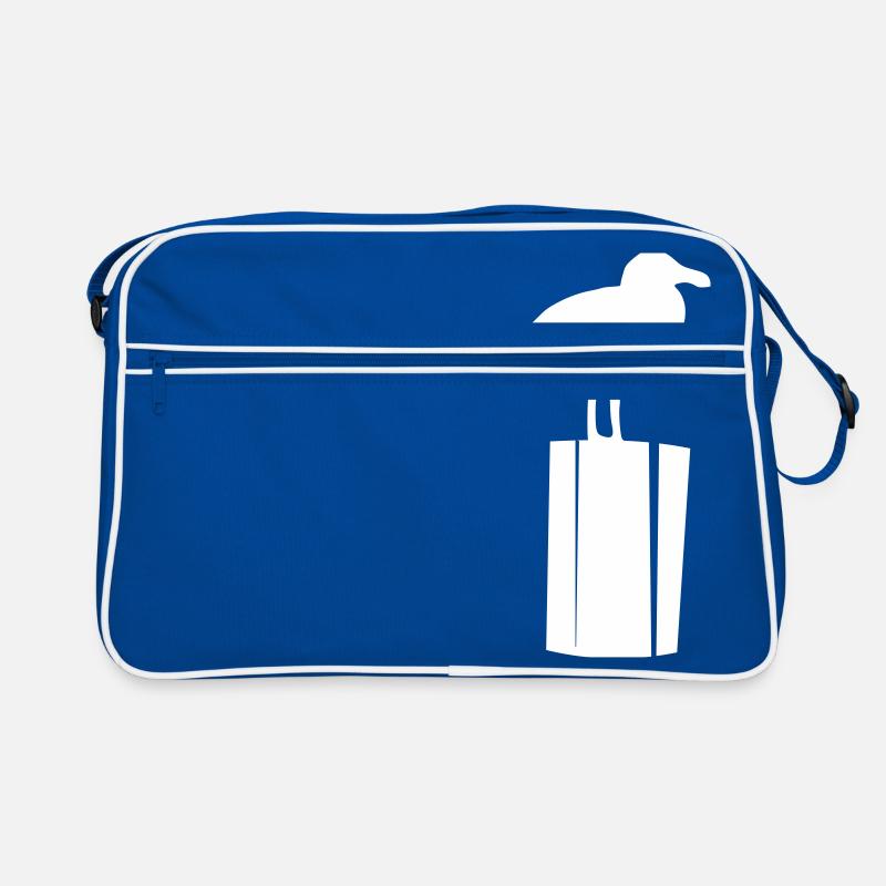 Möwe sitzend Retro Tasche
