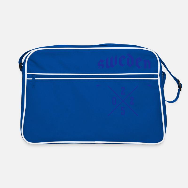Schweden 2025 - Retro Tasche - Blau/Weiß
