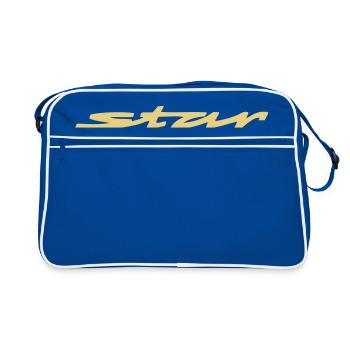 star - Retro Tasche - Blau/Weiß - Vorne