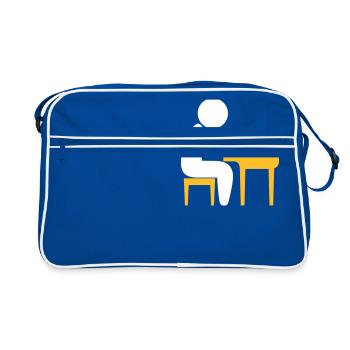 A Jazz Musician Plays On The Piano - Retro Bag - blue/white - Front