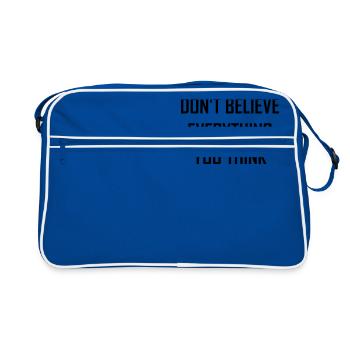 Do not believe anything you think - Retro Bag - blue/white - Front