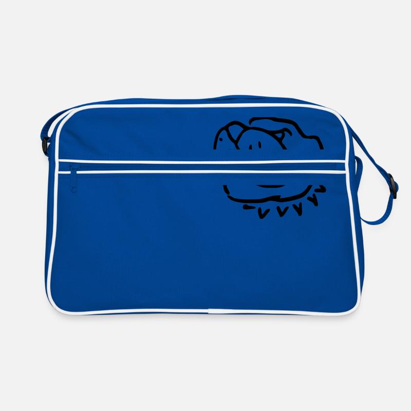 kampfhund - Retro Tasche - Blau/Weiß
