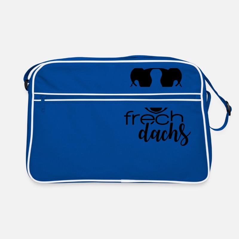 Frechdachs - Retro Tasche - Blau/Weiß