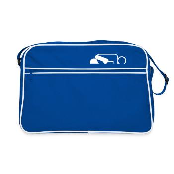 Un couple en position 69 - Sac Retro - bleu/blanc - Devant