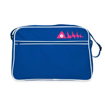 / fish head / fishcock / fish bone - Retro Bag - blue/white - Front