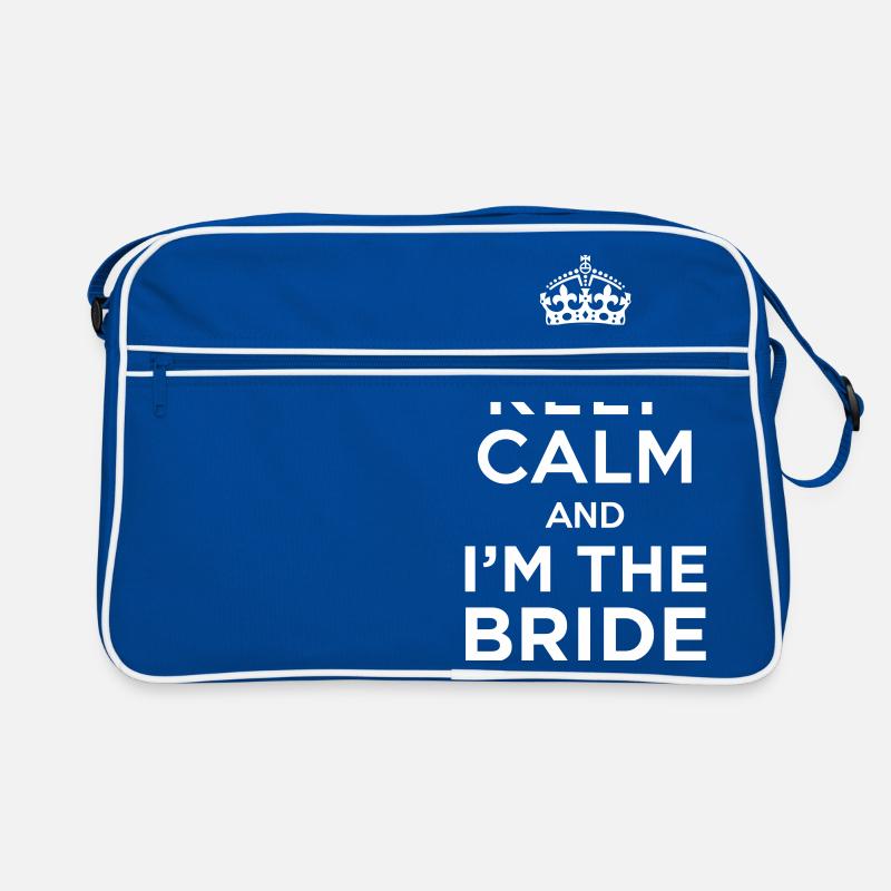 keepcalm Braut - Retro Tasche - Blau/Weiß