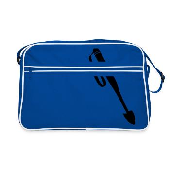 bêche pour l'excavation de la truffe_v1 - Sac Retro - bleu/blanc - Devant