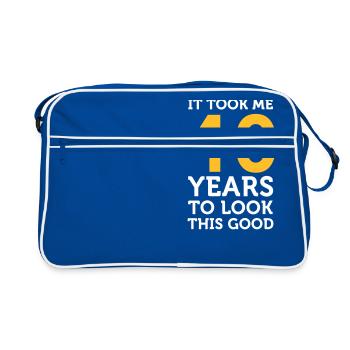 Es dauerte 40 Jahre, um so gut zu schauen! - Retro Tasche - Blau/Weiß - Vorne