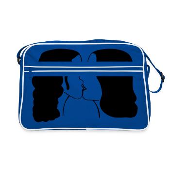 Filles baisers - Sac Retro - bleu/blanc - Devant
