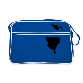 dame Vintage - Sac Retro - bleu/blanc - Devant