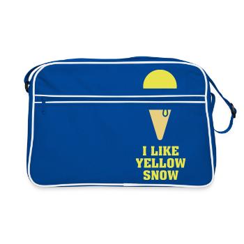 Yellow Snow Ice / béjaune Crème Glacée No.1 - Sac Retro - bleu/blanc - Devant