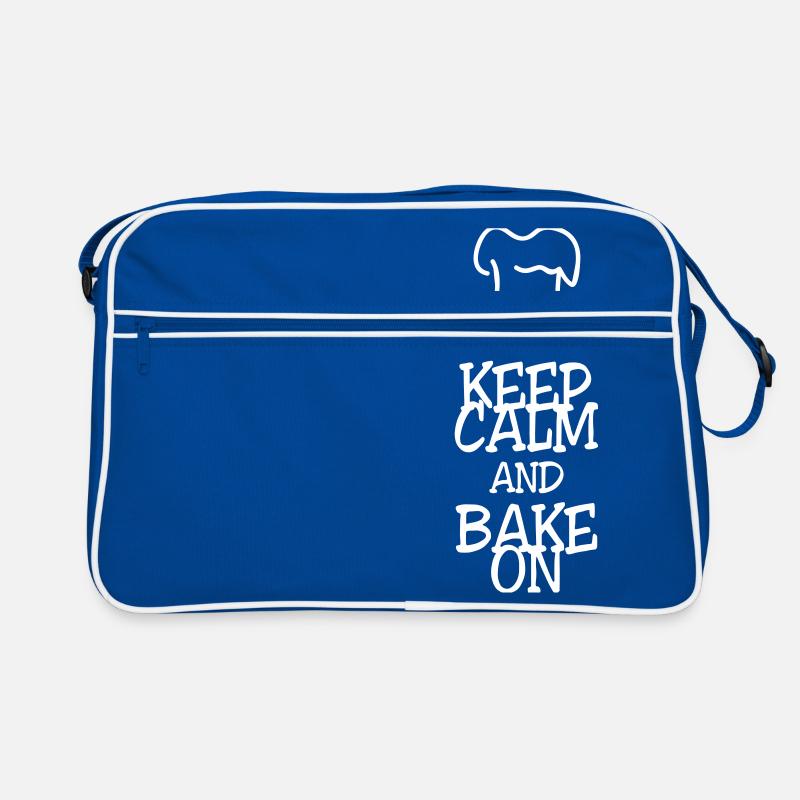 keep calm and bake on Retro Tasche