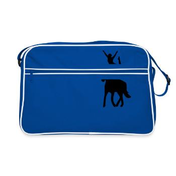 Einzelvoltigierer - Retro Tasche - Blau/Weiß - Vorne