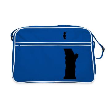 statue de la liberté - Sac Retro - bleu/blanc - Devant