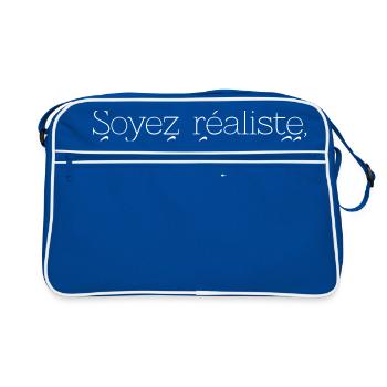 be realistic, ask the impossible - Retro Bag - blue/white - Front