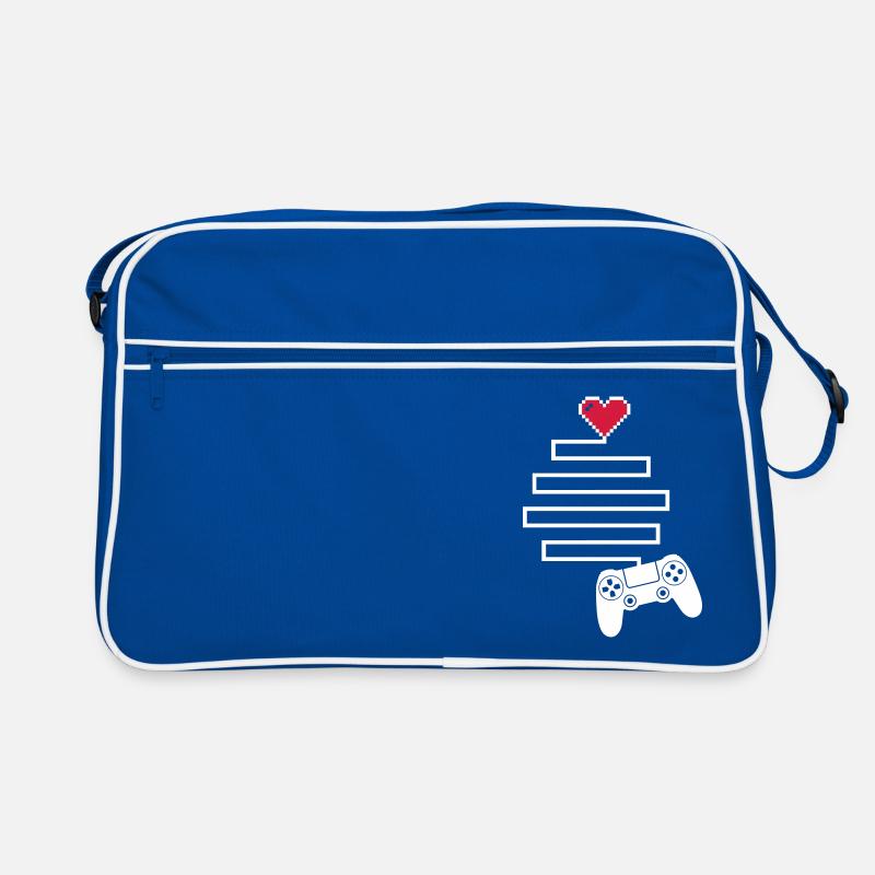Love Connection (Gaming) - Retro Tasche - Blau/Weiß