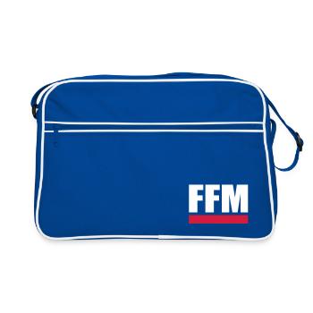 FFM - Frankfurt am Main - Retro Tasche - Blau/Weiß - Vorne