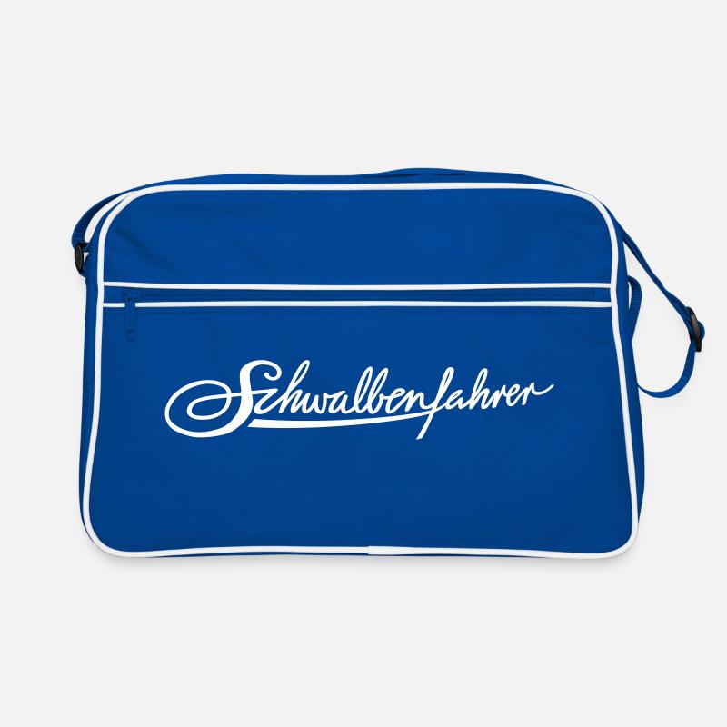 Schwalbenfahrer-Tasche - Retro Tasche - Blau/Weiß