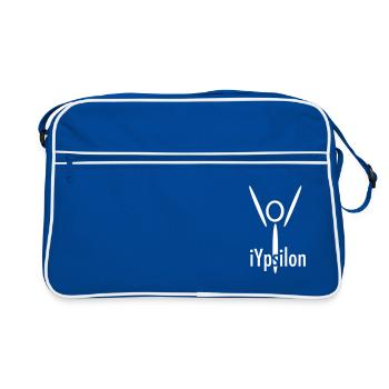 iYpsilon Logo - Retro Tasche - Blau/Weiß - Vorne
