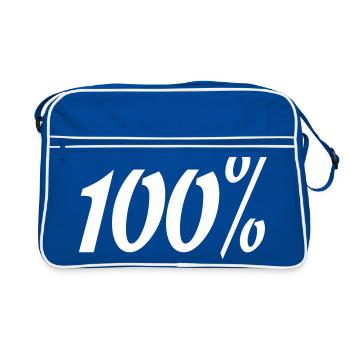 100% - Sac Retro - bleu/blanc - Devant
