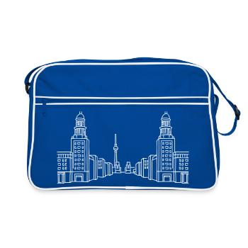 Frankfurter Tor Berlin - Sac Retro - bleu/blanc - Devant