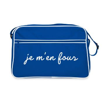 Je m'en fous - Sac Retro - bleu/blanc - Devant