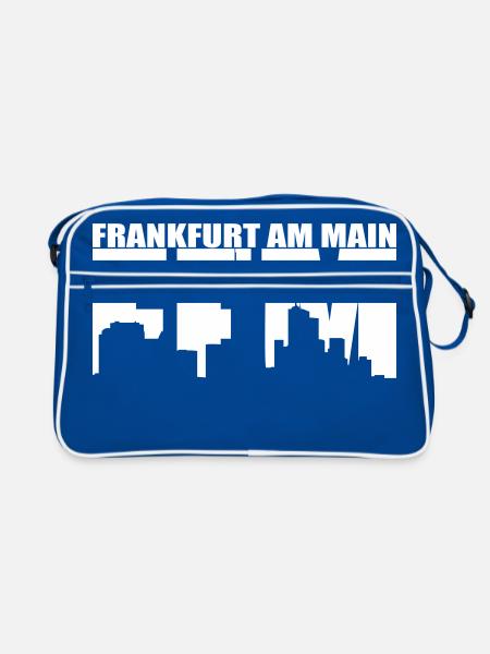 FFM - Frankfurt am Main - Sac Retro - bleu/blanc - Devant