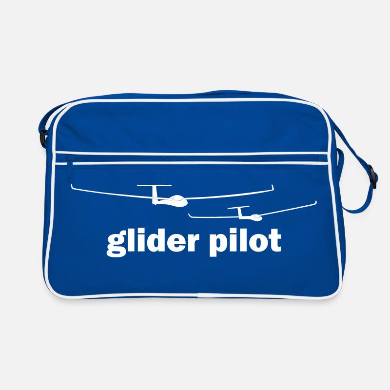glider pilot - Sac Retro - bleu/blanc