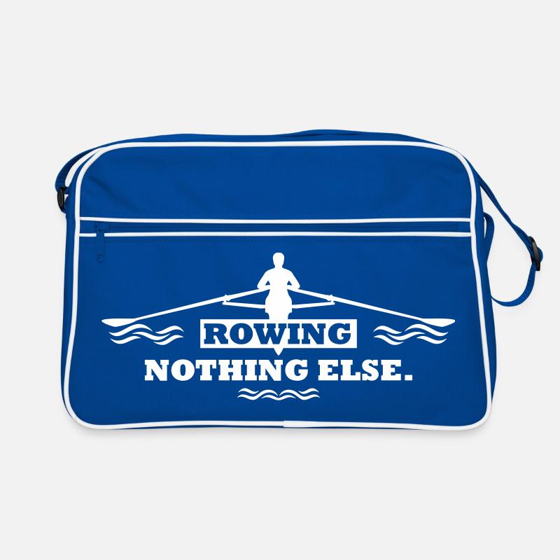 rowing nothing else Rudern Skull Boot Skiff - Retro Tasche - Blau/Weiß