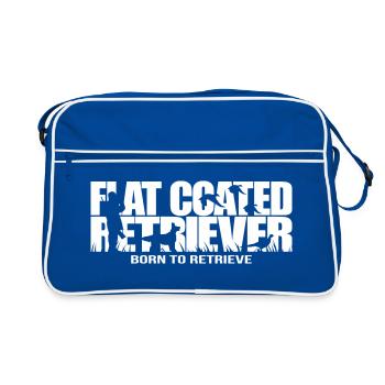 FLAT COATED RETRIEVER né pour récupérer Wilsigns - Sac Retro - bleu/blanc - Devant