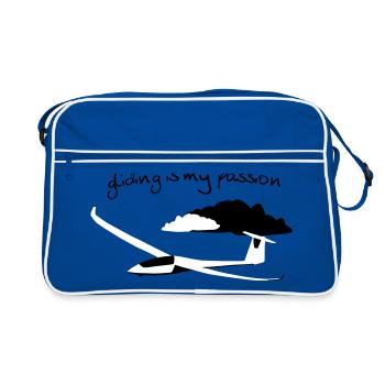 Glider Gliding Gliding Gliding Glider - Retro Bag - blue/white - Front