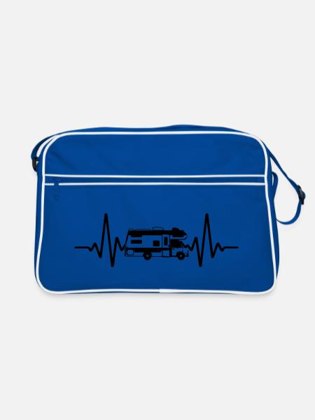 Heartbeat Panel Van Motorhome | Color changeable - Retro Bag - blue/white - Front