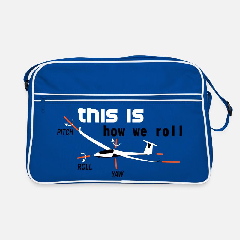 Glider Glider Gliding Glider Pilot - Retro Bag - blue/white