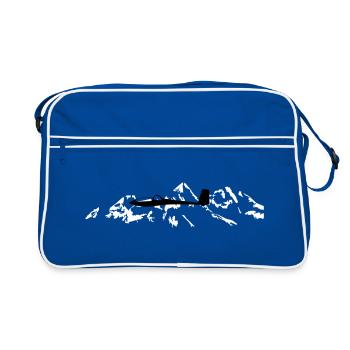 Glider glider flying glider pilot pilot - Retro Bag - blue/white - Front
