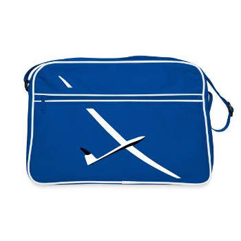 Glider Gliding Glider Glider Pilot Pilot - Retro Bag - blue/white - Front