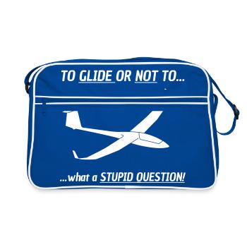 Glider Gliding Gliding Gliding Glider - Retro Bag - blue/white - Front