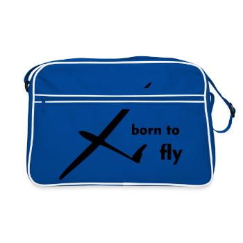 Glider Glider Glider Pilot Pilot - Retro Bag - blue/white - Front
