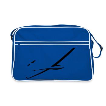 Glider glider flying glider pilot pilot - Retro Bag - blue/white - Front