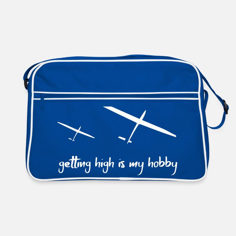 Glider Gliding Gliding Gliding Glider - Retro Bag - blue/white