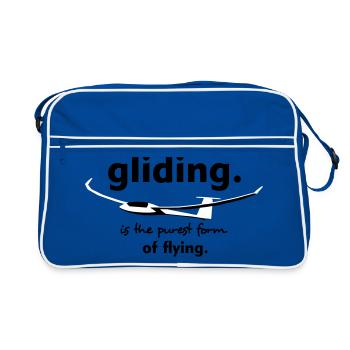 Glider Gliding Gliding Gliding Glider - Retro Bag - blue/white - Front