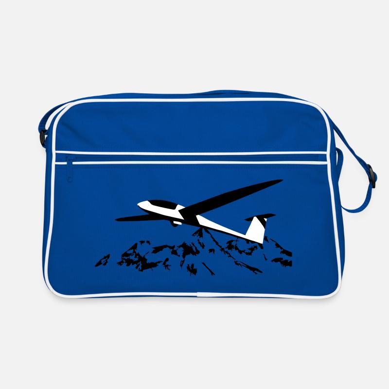 Glider glider flying glider pilot pilot - Retro Bag - blue/white