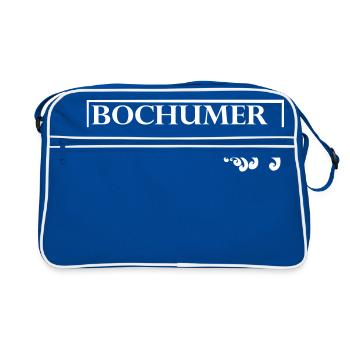Bochumer Mädchen - Retro Tasche - Blau/Weiß - Vorne