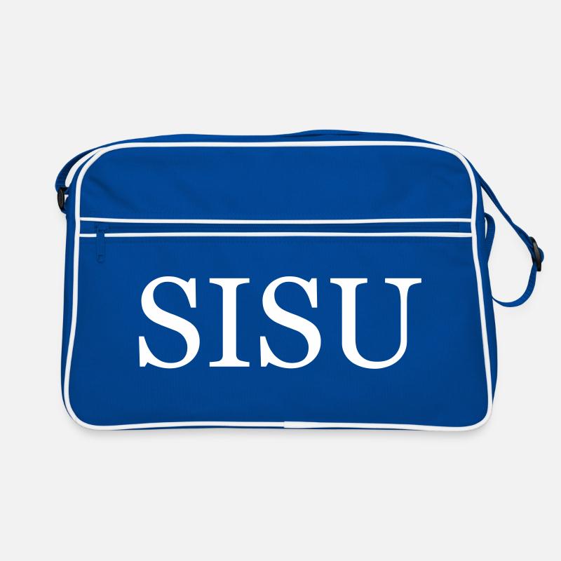 go - Retro Tasche - Blau/Weiß