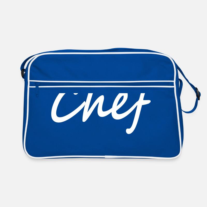Chef - Retro Tasche - Blau/Weiß