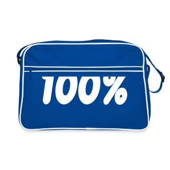 100% - Sac Retro - bleu/blanc - Devant