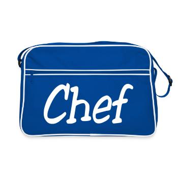 Chef - Retro Tasche - Blau/Weiß - Vorne