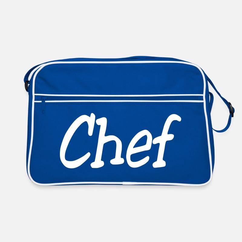 Chef - Retro Tasche - Blau/Weiß