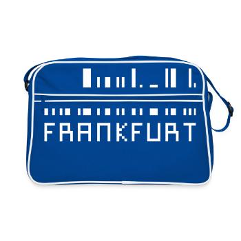 Francfort horizon code à barres - Hessen - Sac Retro - bleu/blanc - Devant